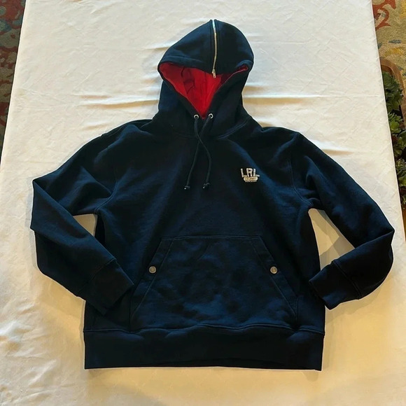 Lauren Ralph Lauren Blue Hoodie Split Hood women’s Medium‎ Excellent condition - Picture 1 of 5